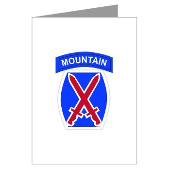 10mtn - M01 - 02 - SSI - 10th Mountain Division Greeting Cards (Pk of 10 )