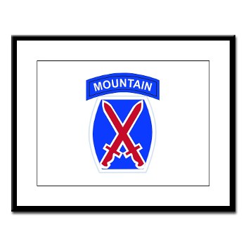 10mtn - M01 - 02 - SSI - 10th Mountain Division Large Framed Print