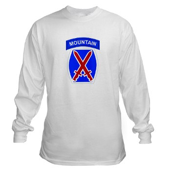 10mtn - A01 - 03 - SSI - 10th Mountain Division Long Sleeve T-Shirt - Click Image to Close