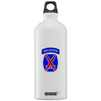 10mtn - M01 - 03 - SSI - 10th Mountain Division Sigg Water Bottle 1.0L - Click Image to Close
