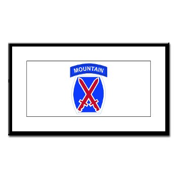 10mtn - M01 - 02 - SSI - 10th Mountain Division Small Framed Print