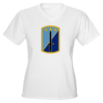 170IB - A01 - 04 - SSI - 170th Infantry Brigade - Women's V-Neck T-Shirt