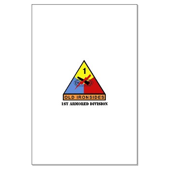 1AD - M01 - 02 - SSI - 1st Armored Division with Text Large Poster - Click Image to Close