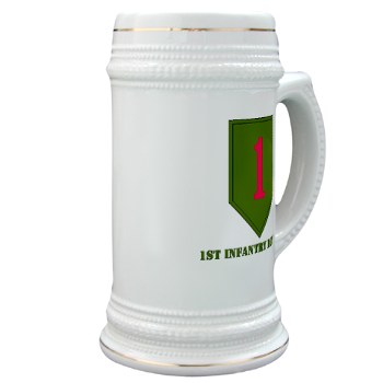 1ID - M01 - 03 - SSI - 1st Infantry Division with Text Stein - Click Image to Close
