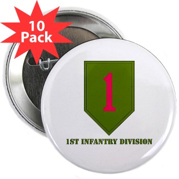 1ID - M01 - 01 - SSI - 1st Infantry Division with Text 2.25 Buttom (10 Pack)
