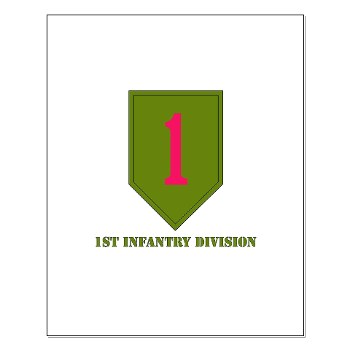 1ID - M01 - 02 - SSI - 1st Infantry Division with Text Small Poster - Click Image to Close