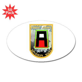 01AW - M01 - 01 - SSI - First Army Division West Sticker (Oval 50 pk)