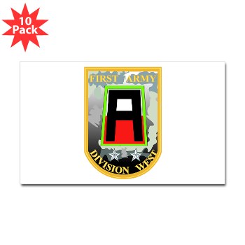 01AW - M01 - 01 - SSI - First Army Division West Sticker (Rectangle 10 pk) - Click Image to Close