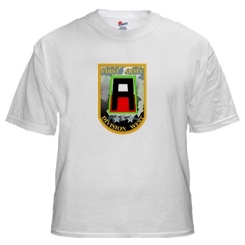 01AW - A01 - 04 - SSI - First Army Division West White T-Shirt - Click Image to Close