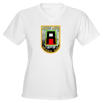 01AW - A01 - 04 - SSI - First Army Division West Women's V-Neck T-Shirt