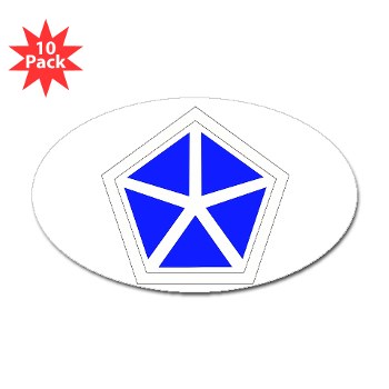 vcorps - M01 - 01 - SSI - V Corps Sticker (Oval 10 pk)