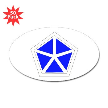 vcorps - M01 - 01 - SSI - V Corps Sticker (Oval 50 pk) - Click Image to Close