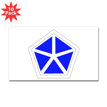 vcorps - M01 - 01 - SSI - V Corps Sticker (Rectangle 10 pk)
