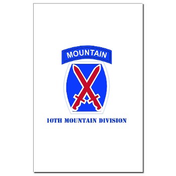 10mtn - M01 - 02 - SSI - 10th Mountain Division with Text Mini Poster Print