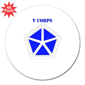 vcorps - M01 - 01 - SSI - V Corps with Text 3" Lapel Sticker (48 pack)