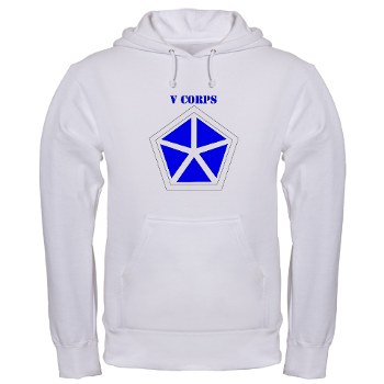 vcorps - A01 - 03 - SSI - V Corps with Text Hooded Sweatshirt
