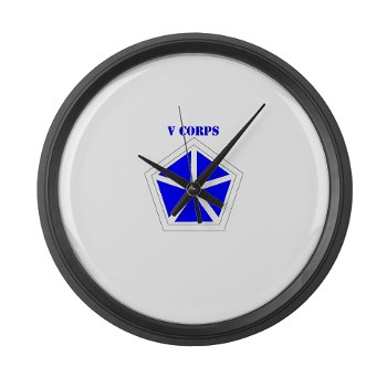 vcorps - M01 - 03 - SSI - V Corps with Text Large Wall Clock - Click Image to Close