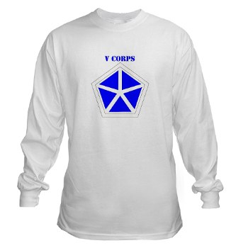 vcorps - A01 - 03 - SSI - V Corps with Text Long Sleeve T-Shirt