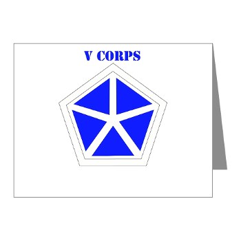 vcorps - M01 - 02 - SSI - V Corps with Text Note Cards (Pk of 20)
