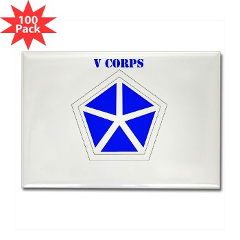 vcorps - M01 - 01 - SSI - V Corps with Text Rectangle Magnet (100 pack)