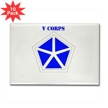 vcorps - M01 - 01 - SSI - V Corps with Text Rectangle Magnet (10 pack)