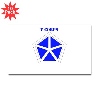 vcorps - M01 - 01 - SSI - V Corps with Text Sticker (Rectangle 10 pack)
