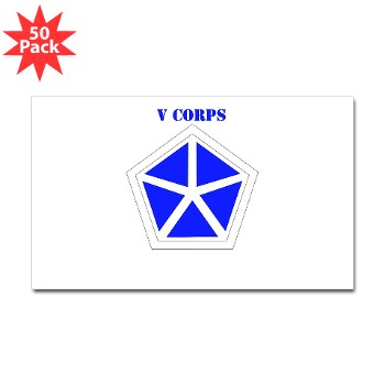 vcorps - M01 - 01 - SSI - V Corps with Text Sticker (Rectangle 50 pack)