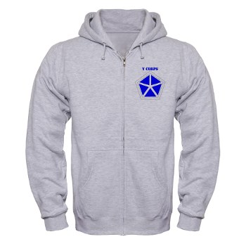 vcorps - A01 - 03 - SSI - V Corps with Text Zip Hoodie