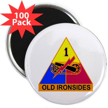 1AD- M01 - 01 - SSI - 1st Armored Division 2.25" Magnet (100 pack) - Click Image to Close