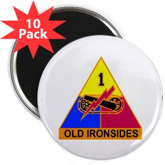 1AD - M01 - 01 - SSI - 1st Armored Division 2.25" Magnet (10 pack)