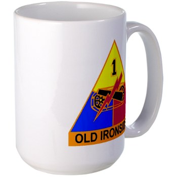1AD - M01 - 03 - SSI - 1st Armored Division Large Mug - Click Image to Close