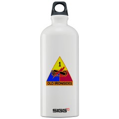 1AD - M01 - 03 - SSI - 1st Armored Division Sigg Water Bottle 1.0L