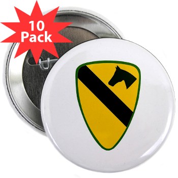 1CAV - M01 - 01 - SSI - 1st Cavalry Division 2.25" Button (10 pack) - Click Image to Close
