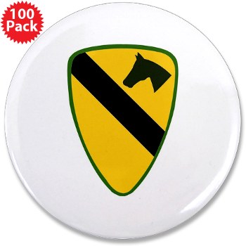 1CAV - M01 - 01 - SSI - 1st Cavalry Division 3.5" Button (100 pack)