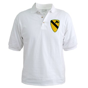 1CAV - A01 - 04 - SSI - 1st Cavalry Division Golf Shirt