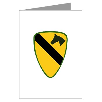 1CAV - M01 - 02 - SSI - 1st Cavalry Division Greeting Cards (Pk of 10)