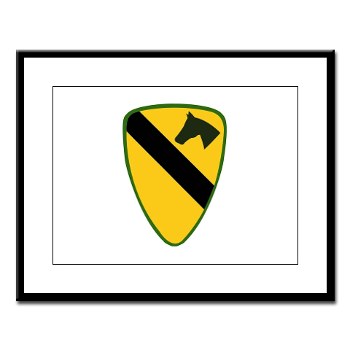 1CAV - M01 - 02 - SSI - 1st Cavalry Division Large Framed Print