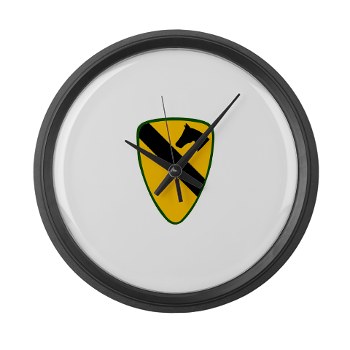 1CAV - M01 - 03 - SSI - 1st Cavalry Division Large Wall Clock