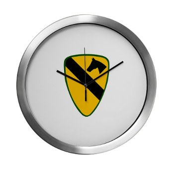 1CAV - M01 - 03 - SSI - 1st Cavalry Division Modern Wall Clock - Click Image to Close