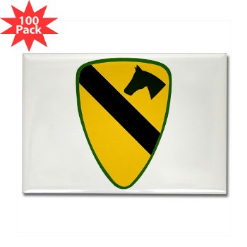 1CAV - M01 - 01 - SSI - 1st Cavalry Division Rectangle Magnet (100 pack)