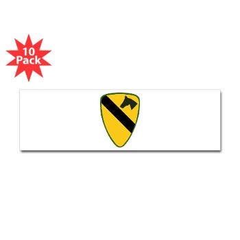 1CAV - M01 - 01 - SSI - 1st Cavalry Division Sticker (Bumper 10 pk) - Click Image to Close
