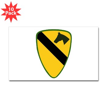 1CAV - M01 - 01 - SSI - 1st Cavalry Division Sticker (Rectangle 10 pk) - Click Image to Close