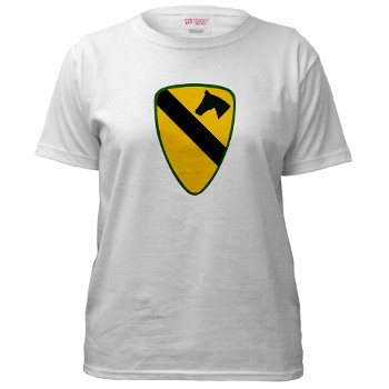 1CAV - A01 - 04 - SSI - 1st Cavalry Division Women's T-Shirt - Click Image to Close