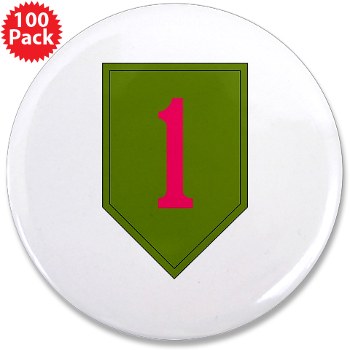 1ID - M01 - 01 - SSI - 1st Infantry Division 3.5" Button (100 pack)