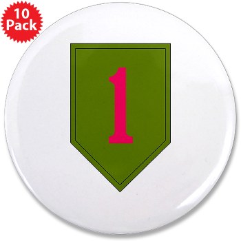 1ID - M01 - 01 - SSI - 1st Infantry Division 3.5" Button (10 pack) - Click Image to Close