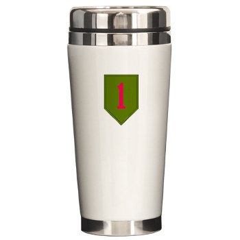 1ID - M01 - 03 - SSI - 1st Infantry Division Ceramic Travel Mug - Click Image to Close