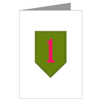 1ID - M01 - 02 - SSI - 1st Infantry Division Greeting Cards (Pk of 10)