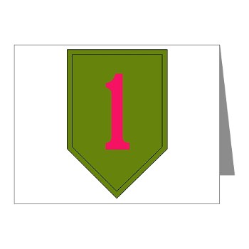 1ID - M01 - 02 - SSI - 1st Infantry Division Note Cards (Pk of 20) - Click Image to Close