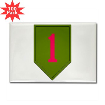 1ID - M01 - 01 - SSI - 1st Infantry Division Rectangle Magnet (100 pack)