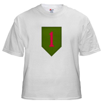 1ID - A01 - 04 - SSI - 1st Infantry Division White T-Shirt